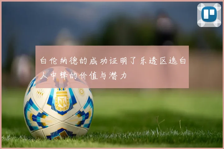 白伦纳德的成功证明了乐透区选白人中锋的价值与潜力